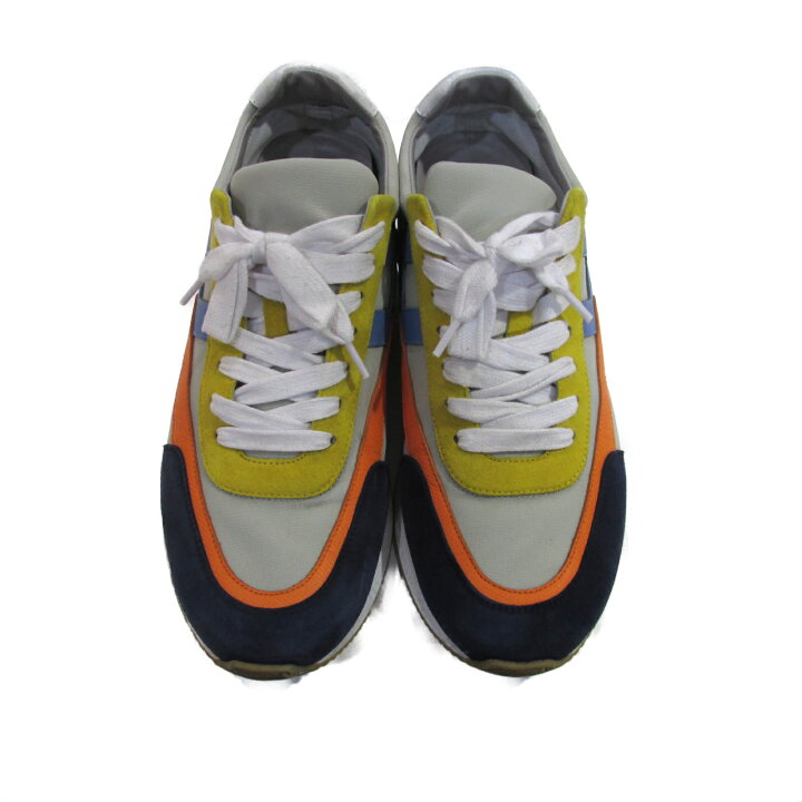 楽天市場 エルメス Hermes スニーカー 靴 スウェード ナイロン ラバー メンズ グレー系 ネイビー系 ネイビー オレンジ イエロー 中古 ブランド シューズ クツ Brandoff Tokyo 楽天市場 エルメス Hermes スニーカー 靴 スウェード ナイロン ラバー メンズ グレー系 ネイビー系 ネイビー オレンジ イエロー 中古 ブランド シューズ クツ Brandoff Tokyo