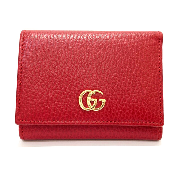 楽天市場】グッチ GUCCI Wホック財布 財布 レザー レディース レッド系  