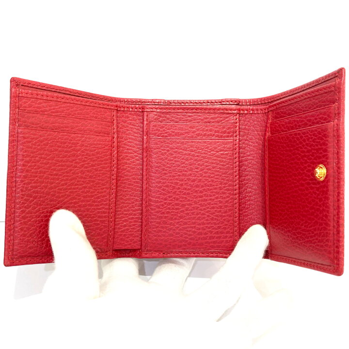 楽天市場】グッチ GUCCI Wホック財布 財布 レザー レディース レッド系  