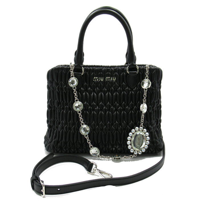 楽天市場】ミュウ ミュウ Miu Miu ナッパクリスタル 2WAYショルダー 