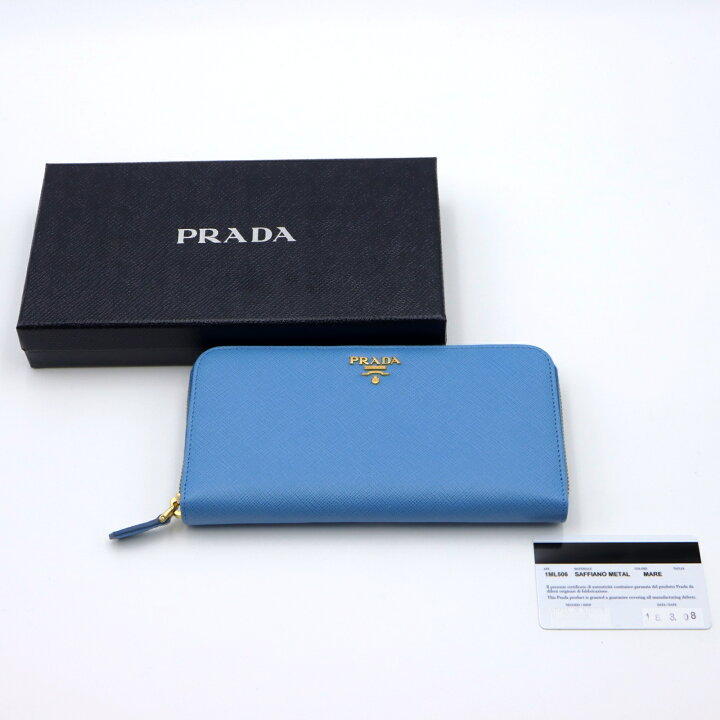 楽天市場】プラダ PRADA ラウンド長財布 財布 サフィアーノレザー  
