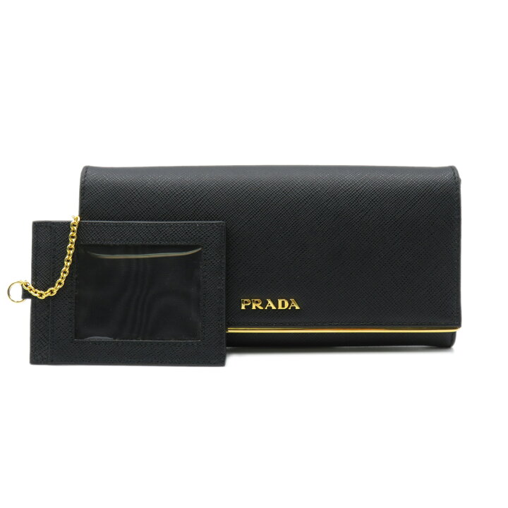 楽天市場】プラダ PRADA パスケース付き 長財布 二つ折長財布 財布  