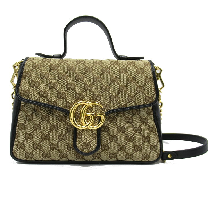 楽天市場】グッチ GUCCI GGマーモント スモールトップ ハンドルバッグ 