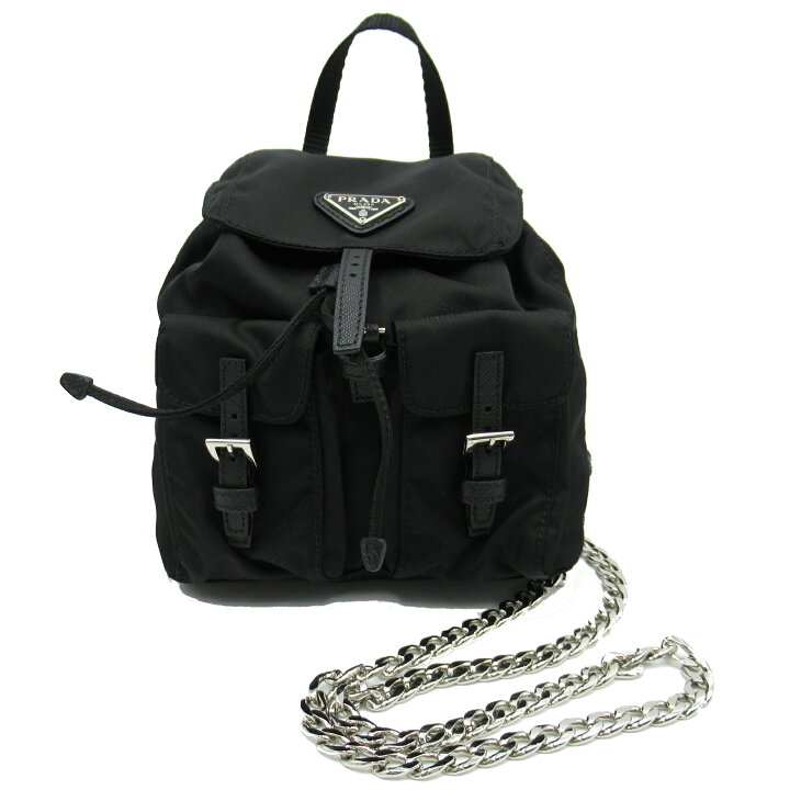 楽天市場】プラダ PRADA ミニリュック型 チェーンショルダーバッグ 
