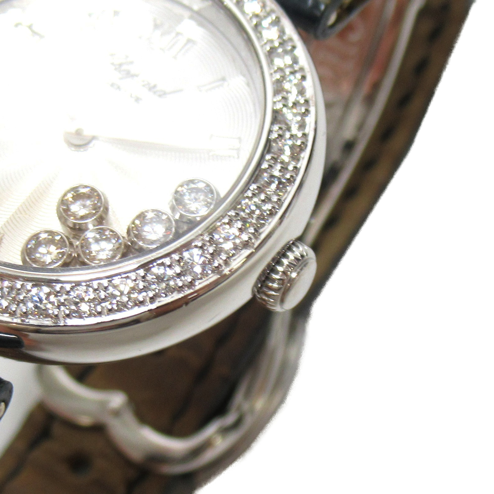 ショパール Chopard ハッピー スポーツ ダイヤモンド 腕時計 ウォッチ シルバー文字盤 時計 K18WG （ホワイトゴールド）  クロコレザーベルト レディース シルバー系 シルバー 20 / 6528 【中古】 | ブランド ブランド時計 ブランド腕時計 | BRANDOFF  TOKYO
