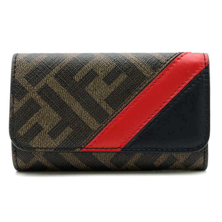 楽天市場 フェンディ Fendi 6連キーケース キーケース アクセサリー Pvcコーティングキャンバス レザー メンズ レディース ブラウン系 ブラック レッド 7ap011 中古 Brandoff Tokyo