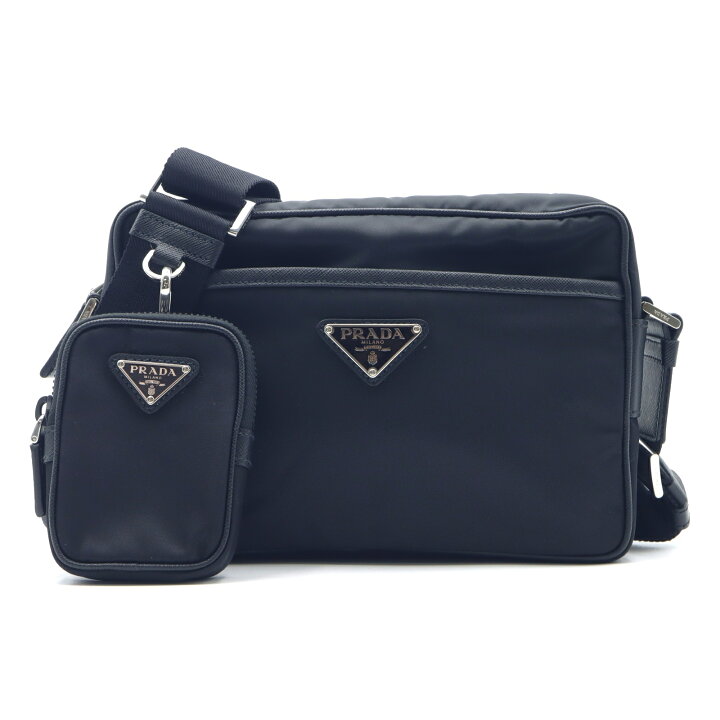 中古】プラダ ショルダーバッグ ナイロン ブラック 2VH048（PRADA  