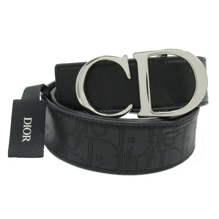ディオール Dior ベルト CDロゴ 4353ORTAMH16Q85 ブラック レザー  