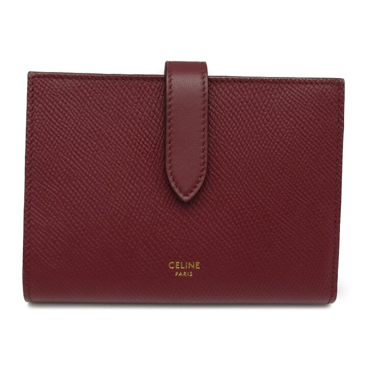 楽天市場】セリーヌ CELINE 二つ折財布 二つ折り長財布 財布 レザー 