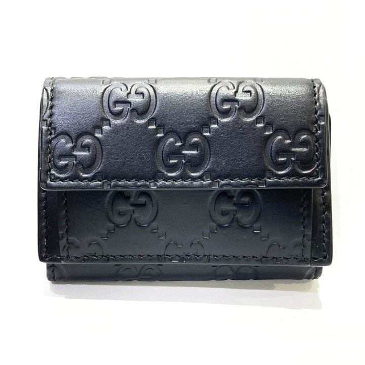 楽天市場】グッチ GUCCI 三つ折り財布 財布 レザー グッチシマ メンズ  