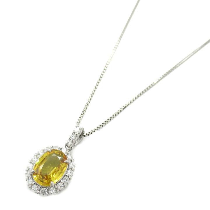 楽天市場】JEWELRY イエローサファイア ネックレス ジュエリー Pt900 