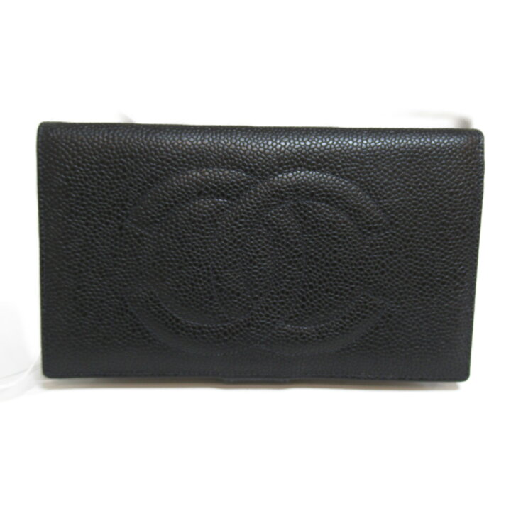 楽天市場】シャネル CHANEL がま口長財布 二つ折長財布 財布 レザー  