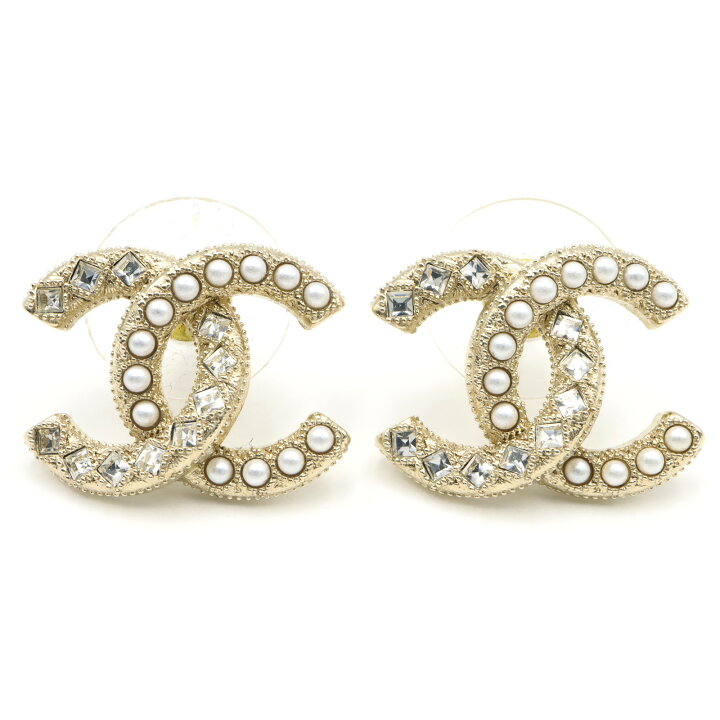 楽天市場】シャネル CHANEL ピアス ジュエリー フェイクパール x 