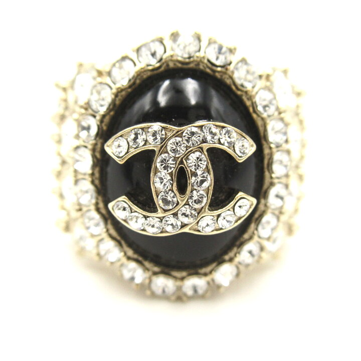 楽天市場】シャネル CHANEL ココマーク ラインストーン リング リング  