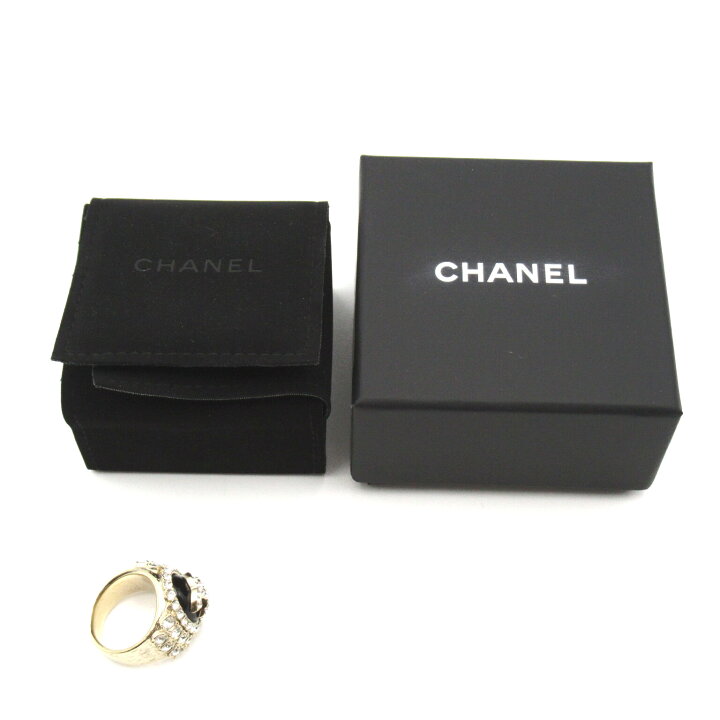 楽天市場】シャネル CHANEL ココマーク ラインストーン リング リング  