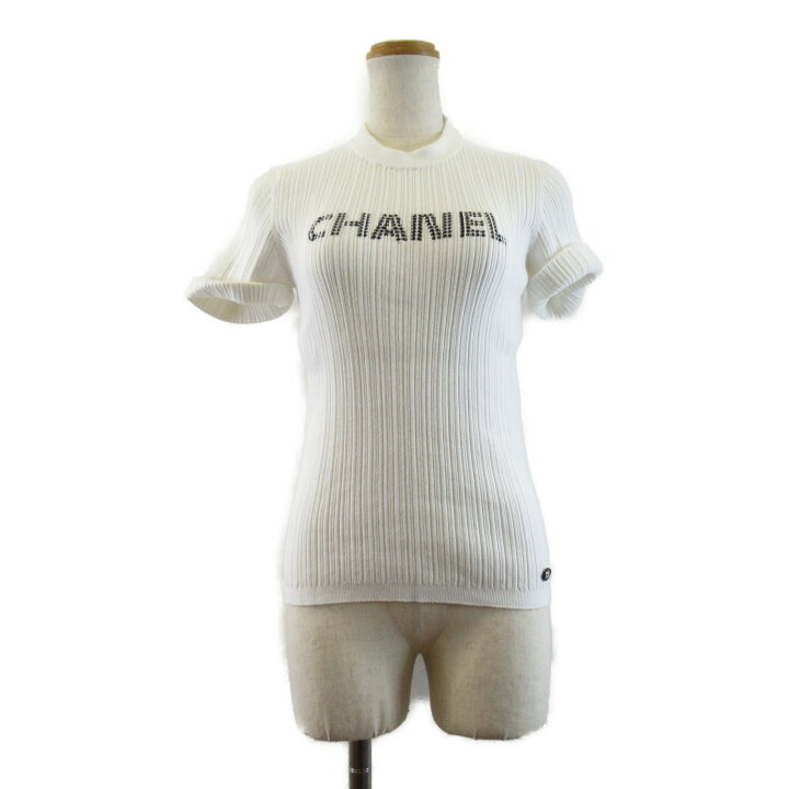 楽天市場】シャネル CHANEL ロゴ 半袖ニット ニット 衣料品 トップス  