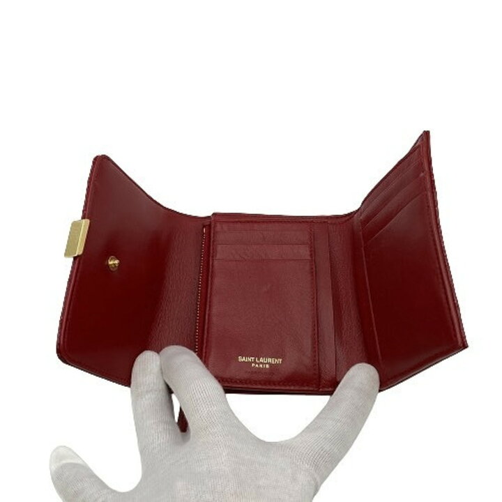 楽天市場】イヴ・サンローラン YVES SAINT LAURENT 三つ折長財布 財布 