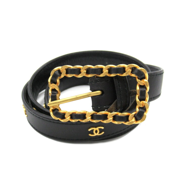 楽天市場】シャネル CHANEL ココマークチェーン ベルト 衣料品 レザー  
