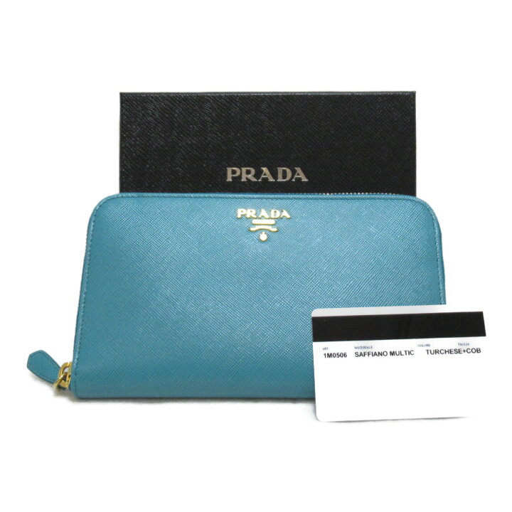 楽天市場】プラダ PRADA ラウンド長財布 財布 レザー レディース  