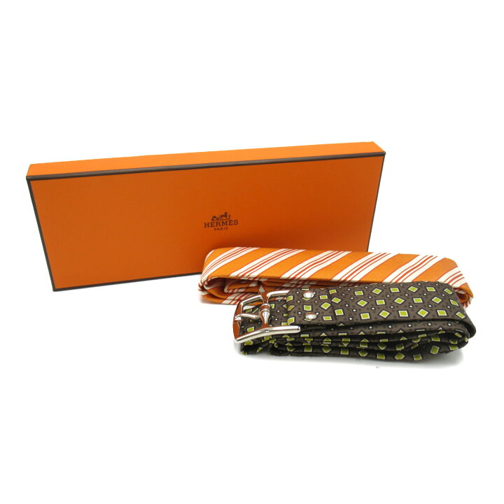 楽天市場】エルメス HERMES ベルト 2本セット 衣料品 シルク メンズ 