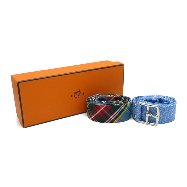 楽天市場】エルメス HERMES ベルト 2本セット 衣料品 シルク メンズ 