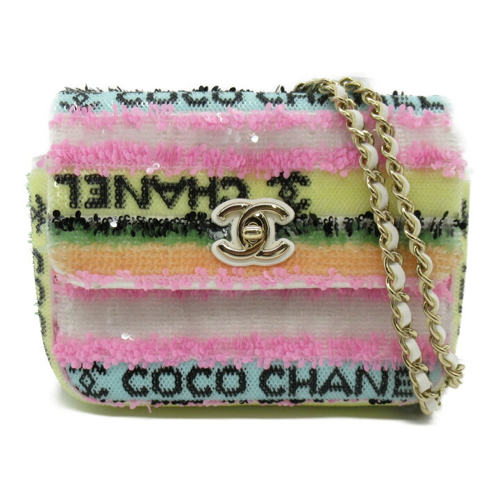 楽天市場】シャネル CHANEL スパンコールミニチェーンショルダーバッグ 