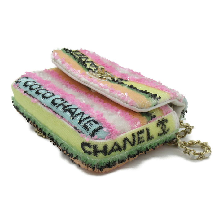 楽天市場】シャネル CHANEL スパンコールミニチェーンショルダーバッグ 