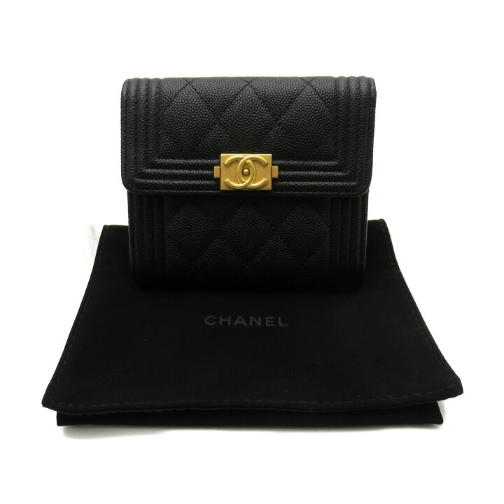 楽天市場】シャネル CHANEL 二つ折り財布 二つ折り財布 財布 キャビア  