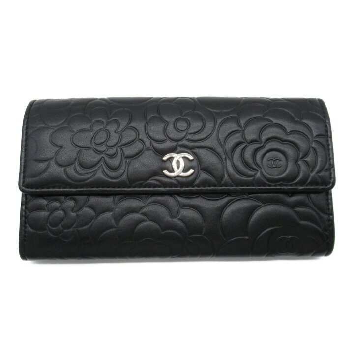 楽天市場】シャネル CHANEL カメリア 二つ折り長財布 財布 レザー  