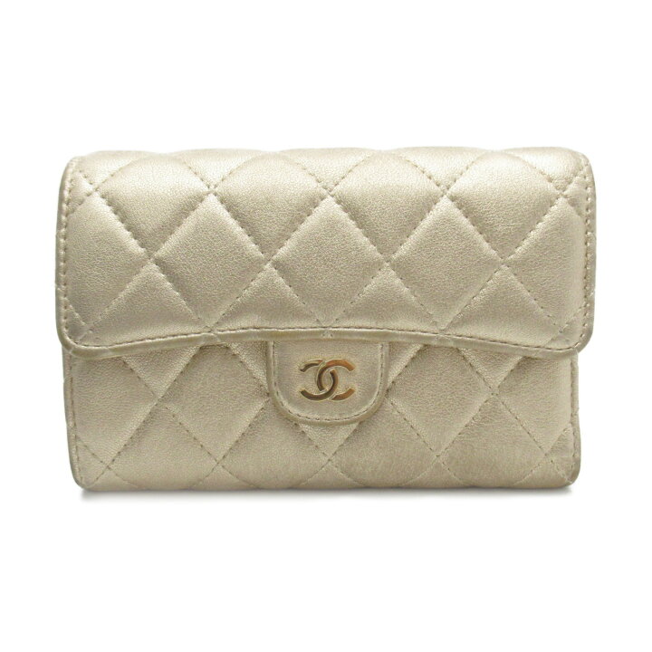 楽天市場】シャネル CHANEL 三つ折財布 三つ折り財布 財布 ラムスキン  