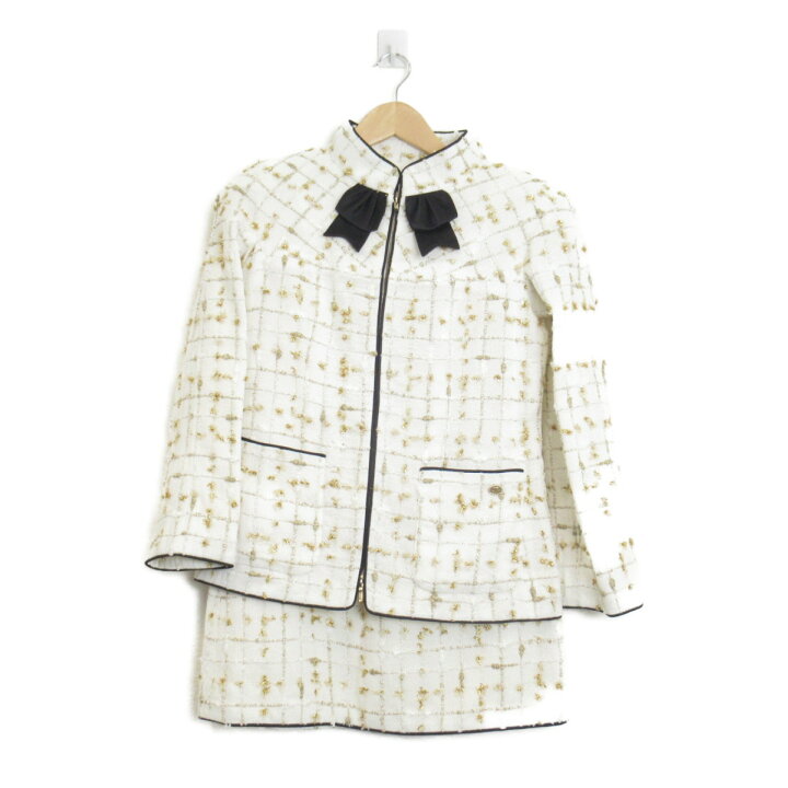 楽天市場】シャネル CHANEL スーツ 衣料品 シルク レディース ホワイト  