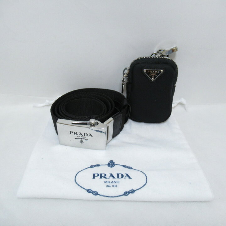 楽天市場】プラダ PRADA ベルト ポーチ付き 衣料品 レザー 