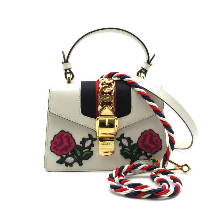 楽天市場】グッチ GUCCI シルヴィエンブロイダリーミニバッグ 2way 