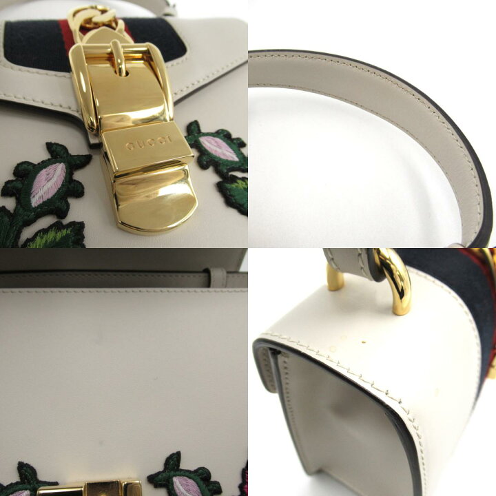 楽天市場】グッチ GUCCI シルヴィエンブロイダリーミニバッグ 2way 