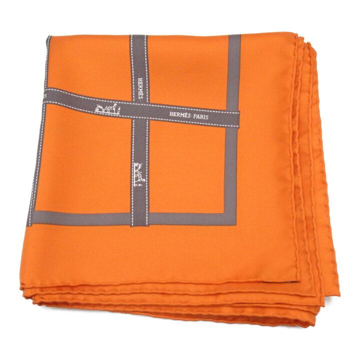 楽天市場】エルメス HERMES カレ90 オレンジ スカーフ 衣料品 シルク  