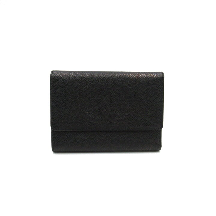 楽天市場】シャネル CHANEL ココマークキャビアスキン 三つ折り財布  