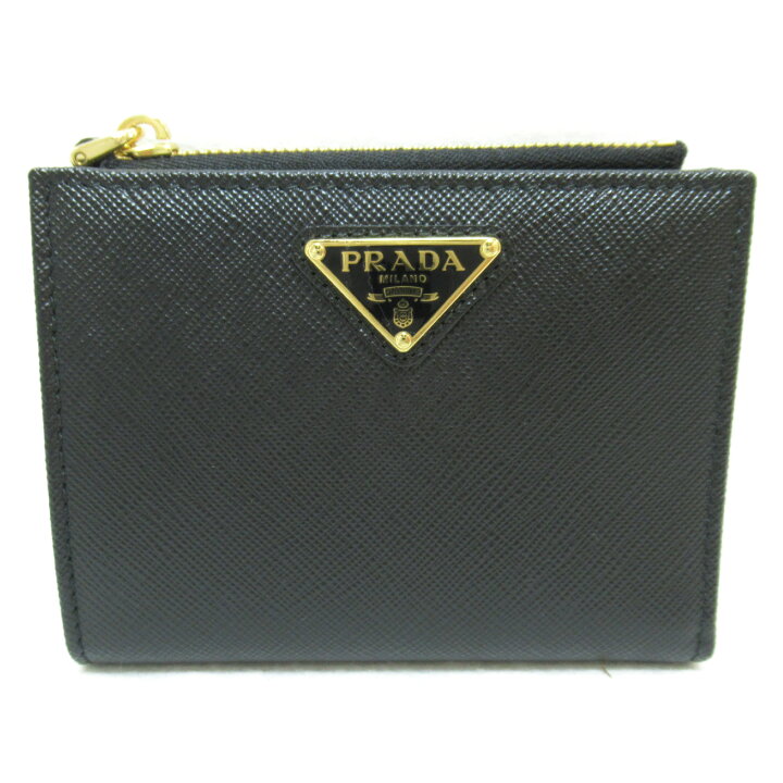楽天市場】プラダ PRADA 二つ折財布 二つ折り財布 財布 レザー 