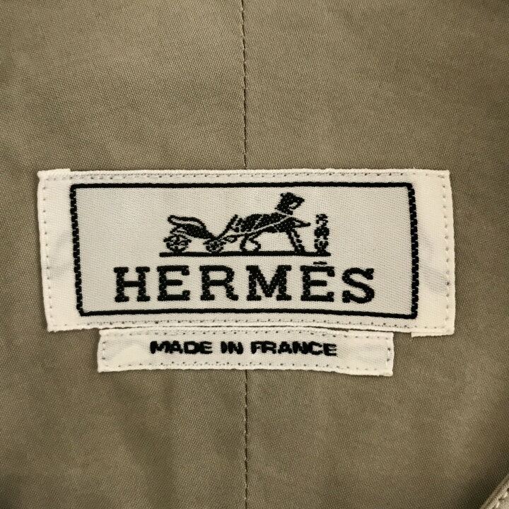 楽天市場】エルメス HERMES メンズ ノーカラーシャツ 長袖シャツ 衣料 