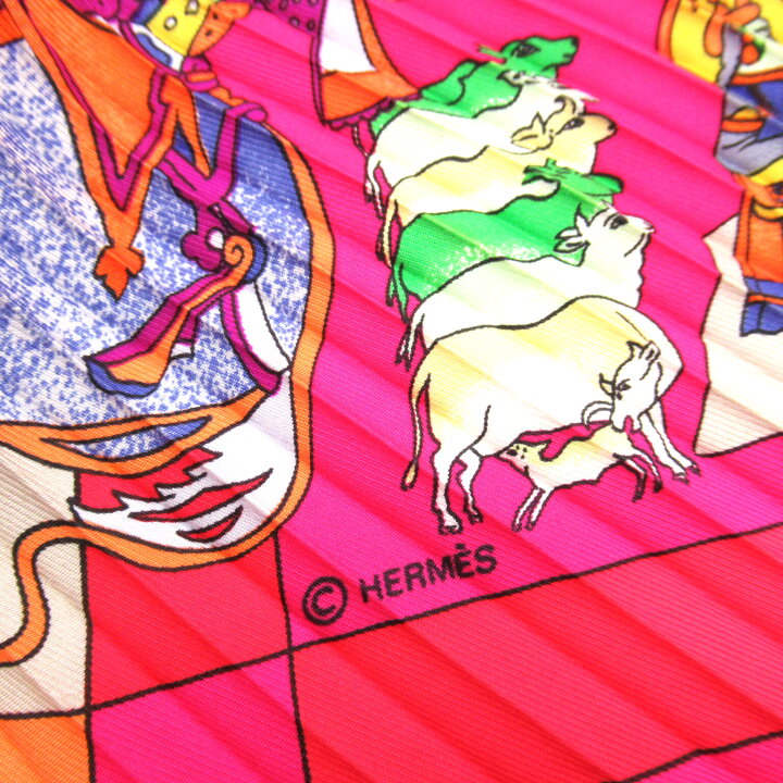 楽天市場】エルメス HERMES プリーツスカーフ スカーフ 衣料品 シルク  