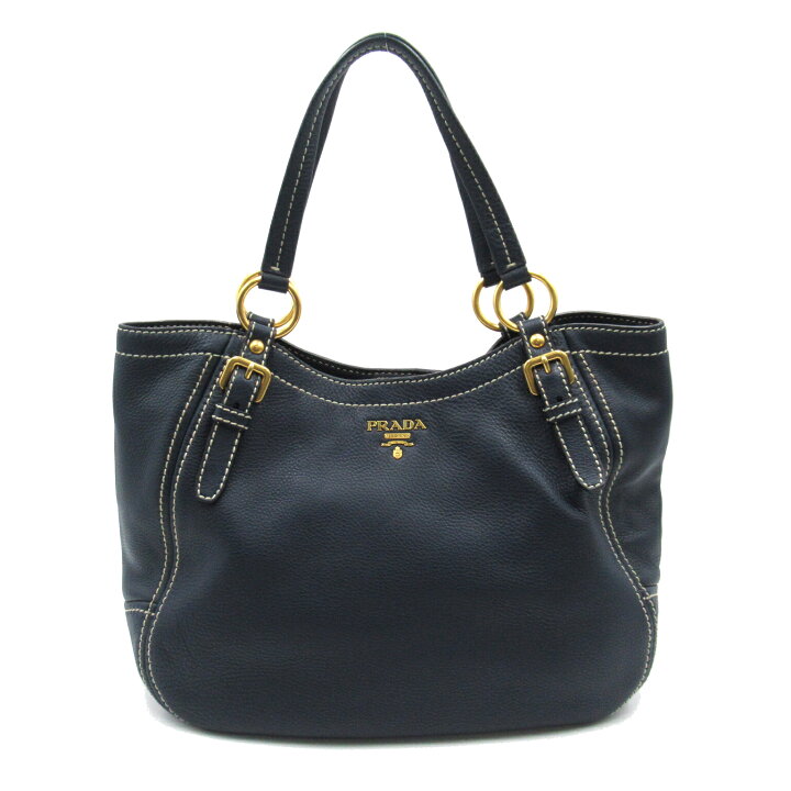 PRADA プラダ トートバッグ ショルダートートバッグ ブルー系 レザー 