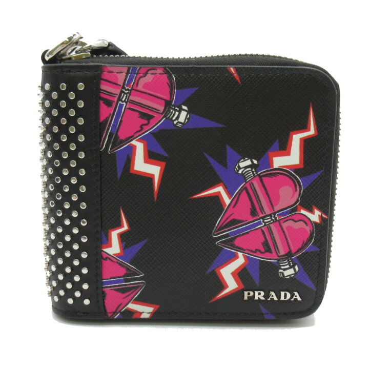 楽天市場】プラダ PRADA ラウンド財布 フランケンハート ラウンド財布 