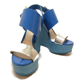ディオール Dior ハイヒール サンダル サンダル 靴 エナメル レディース ブルー系 FD1015 【中古】