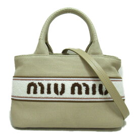 ミュウ ミュウ Miu Miu 2wayショルダーバッグ バッグ キャンバス レディース ベージュ系 / ホワイト系 5BA2532F68F0065 【新品】