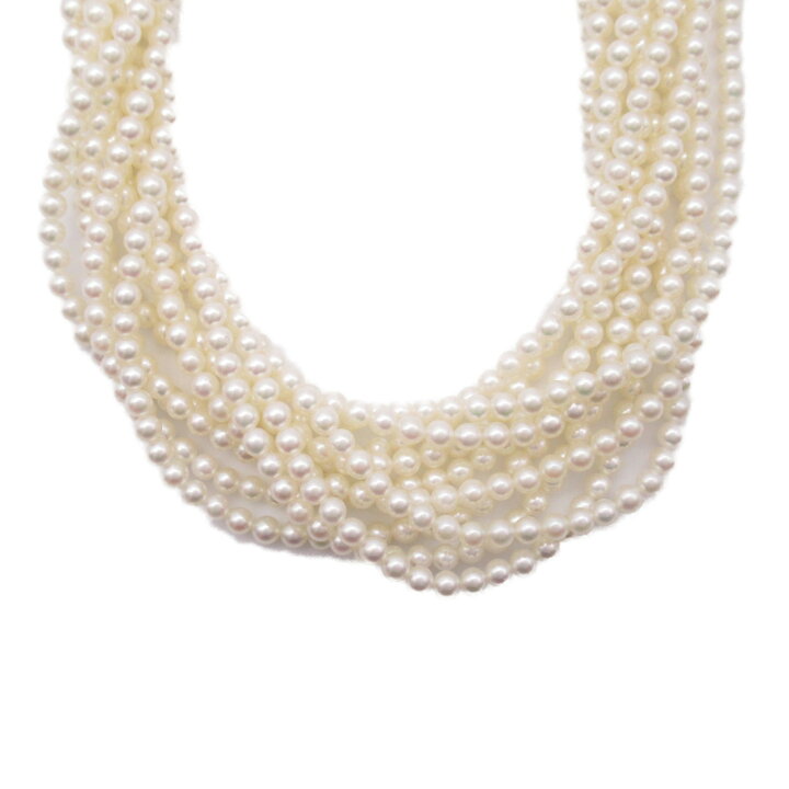 楽天市場】ミキモト MIKIMOTO ベビーパール サファイア 10連ネックレス  