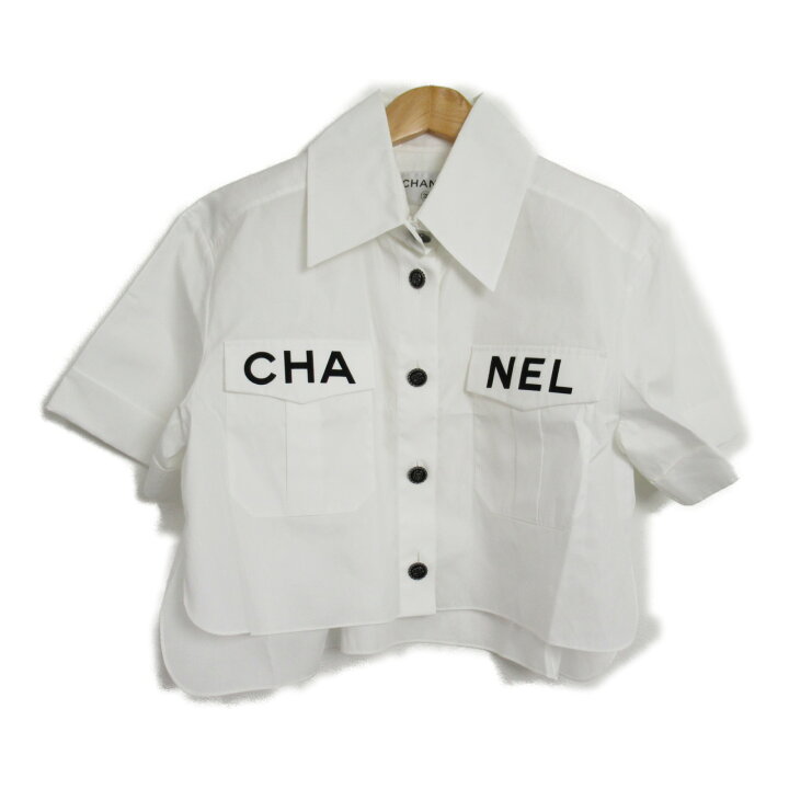 楽天市場】シャネル CHANEL ショート丈ロゴ シャツ 半袖シャツ 衣料品 