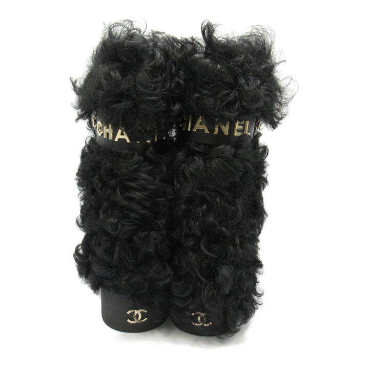 楽天市場】シャネル CHANEL ハーフブーツ ブーツ 靴 ファー レディース 