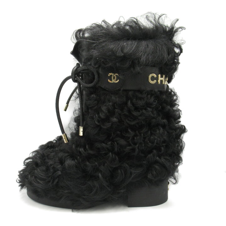 楽天市場】シャネル CHANEL ハーフブーツ ブーツ 靴 ファー レディース  