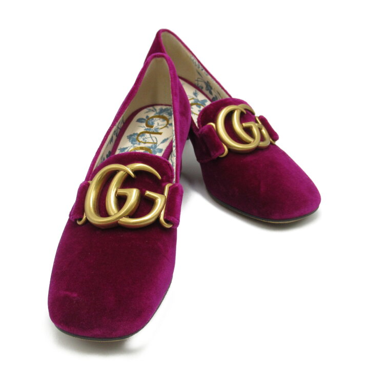 楽天市場】グッチ GUCCI ベロアパンプス GGエンブレム パンプス 靴 