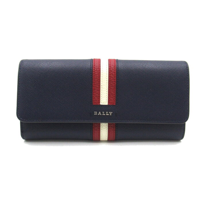 楽天市場】バリー BALLY 二つ折り長財布 財布 レザー メンズ ネイビー  