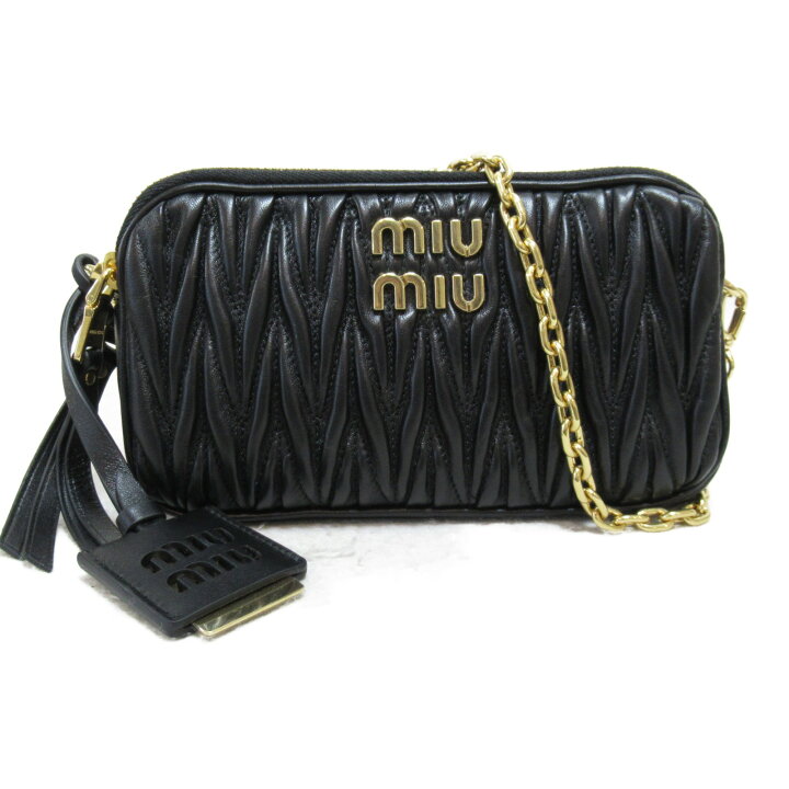 楽天市場】ミュウ ミュウ Miu Miu マテラッセレザー ミニバッグ  